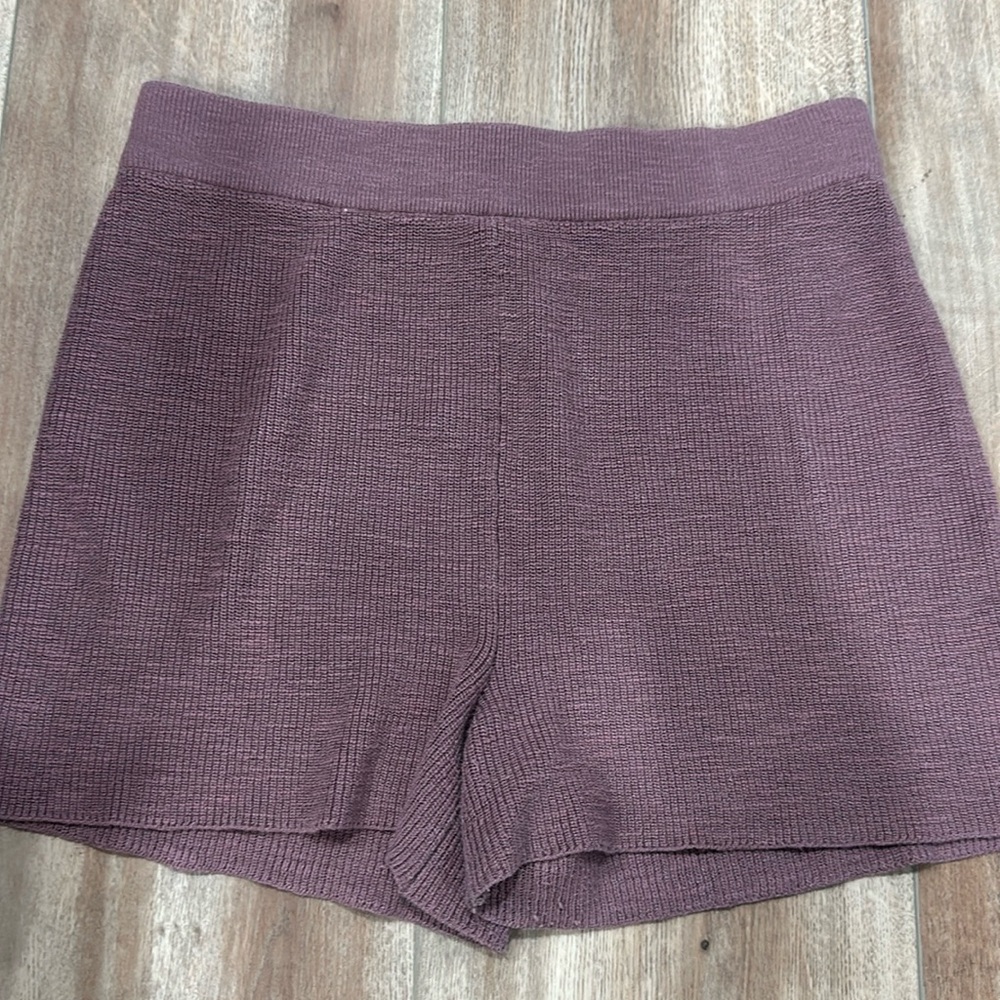 Purple Free People Beach knit shorts